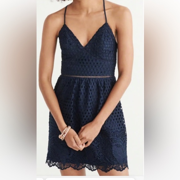 Abercrombie & Fitch Dresses & Skirts - Abercrombie & Fitch Navy Crochet Dress
